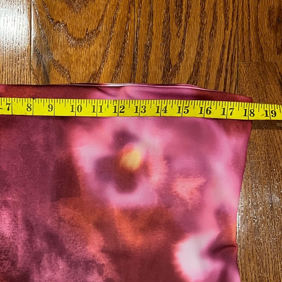 ASOS bandeau Midi dress pink floral print - Picture 4 of 7